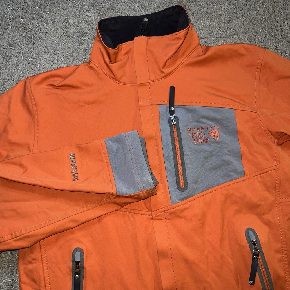 Mountain Hardwear Conduit Softshell Jacket Men Medium Orange Gorpcore Hiking
